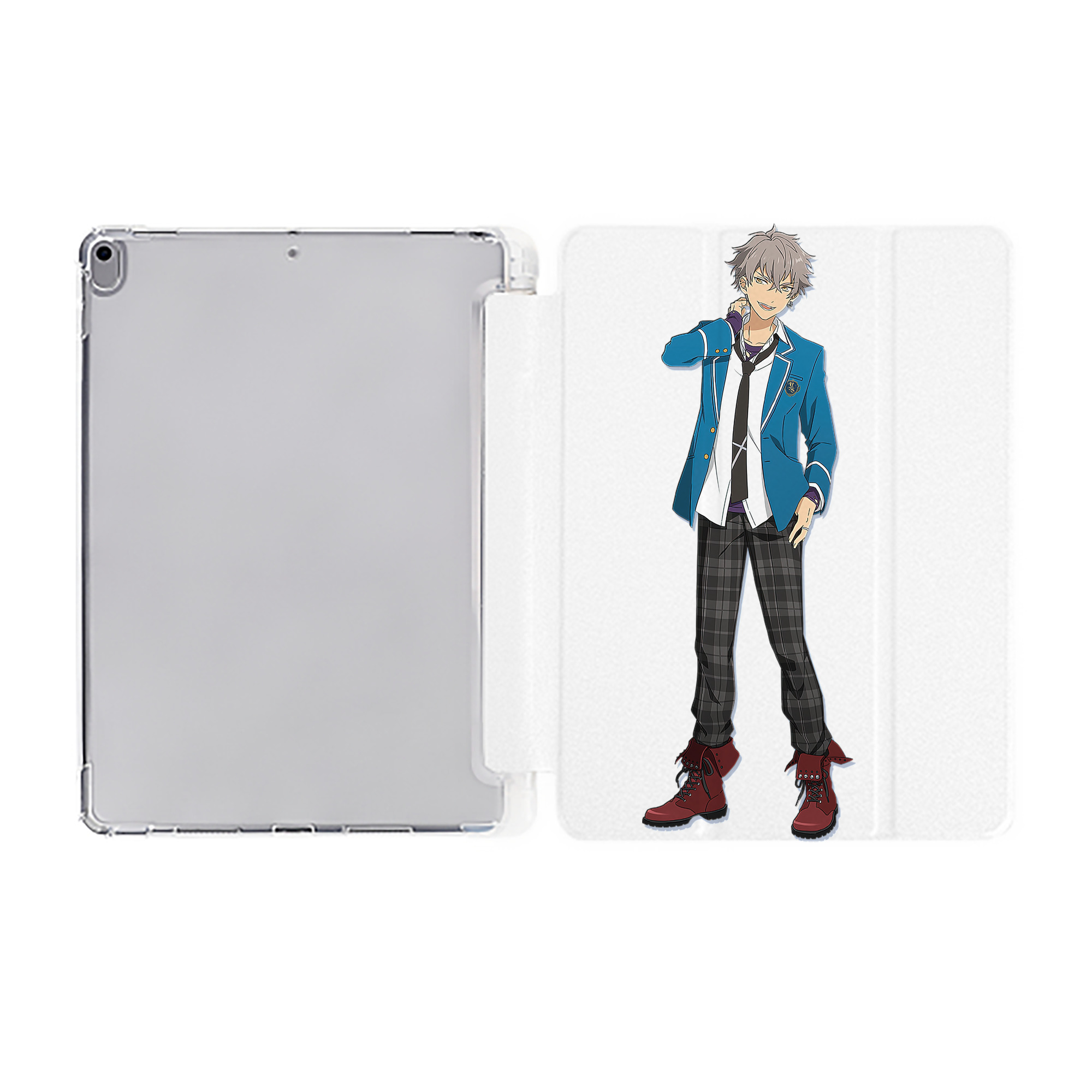（画像用） あんさんぶるスターズ! Ensemble Stars IPad ケース ペン収納付き 三つ折りスタンド PUレザー×シリコン 対応機種9.5/10.5/10.9インチ